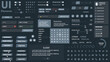 © Денис Конельский - A modern UI kit featuring a collection of buttons, icons, navigation menus, and responsive design elements. Includes login forms, media players, search bars, and calendars, ideal for apps, websites
