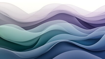 Sticker - Abstract waves of soft colors flowing harmoniously, creating a serene background for creative projects