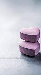 Poster - macro shot of valentine's day candy hearts, showcasing romantic text details, vibrant pastel palette