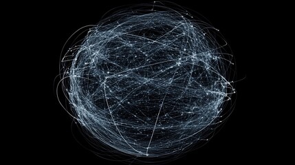 Canvas Print - Global Network Connections: A Visualization of Interconnectivity