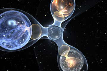 Wall Mural - multiverse. other universes or alternate universes, hypothetical group of multiple universes