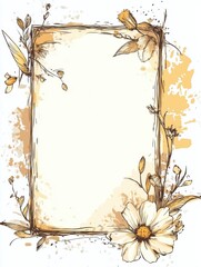 Fototapete - Elegant floral frame design with ample copy space for personalized text and creative projects. Generative AI