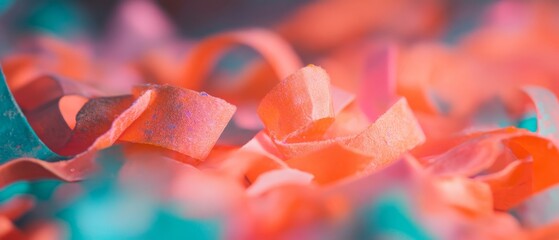 Aufkleber - Brightly colored crayon shavings create vibrant curls on a textured surface