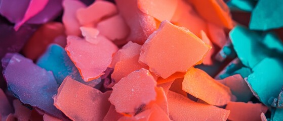 Aufkleber - Crayon shavings create vibrant colors for candle making with colorful wax materials