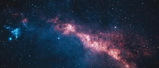 Poster - Glowing constellations and cosmic patterns illuminated in a starry night sky