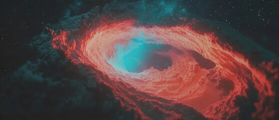 Poster - Spiral galaxy showcasing vibrant arms of stars and cosmic dust in deep space at night