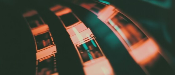 Aufkleber - Vintage film grain effect creates a nostalgic atmosphere enhancing classic cinematography