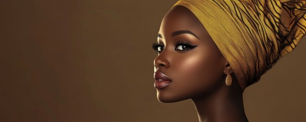 Wall Mural - Beauty portrait of african woman.