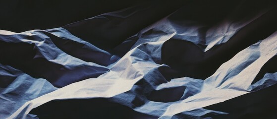 Poster - Subtle crumpled paper texture against a dark background creating a rich tactile experience