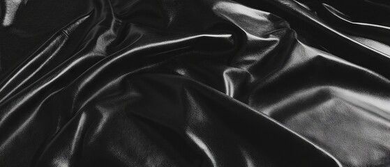 Poster - Dark leather texture creating a sleek and modern effect with a sophisticated appearance