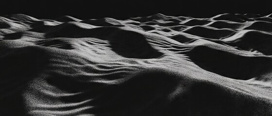 Aufkleber - Dark sand texture creates desert-like atmosphere in a minimalist composition with strong contrast