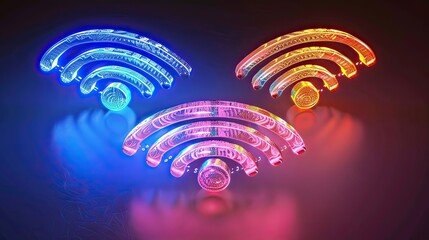 Poster - a digital representation of wi-fi signals in a network.