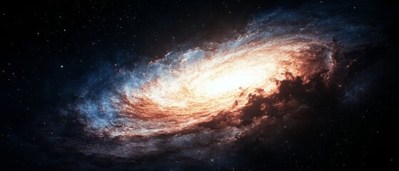 Poster - Swirling vortex of dark matter and energy creating a cosmic spectacle in the vast universe