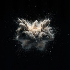 Poster - Galaxywide explosion of dust and debris cosmic space digital art dark environment high-contrast composition