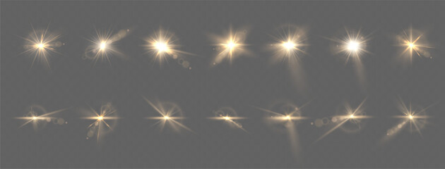 Wall Mural - light yellow star.light sunny sparkle. white light flash gold. vector illustrator. lighting effects.
