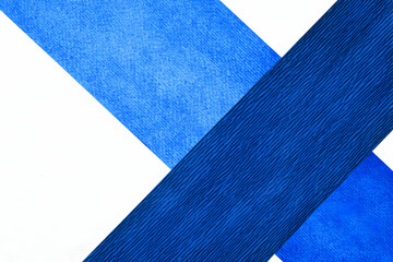 Fototapete - Abstract blue textured diagonal stripes on white background; ideal for modern design projects, presentations, and branding.