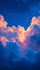 stunning sunset cloudscape night sky dramatic colors phone background wallpaper