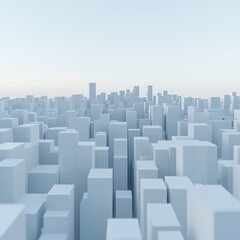 Poster - Investment horizon visualization of urban landscape cityscape 3d model clean environment aerial view for financial insights