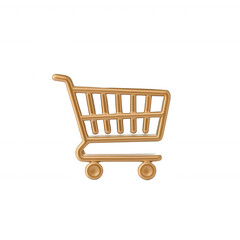 A stylish shopping cart icon for modern e-commerce and online retail applications., isolated on a transparent background.