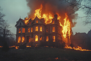 Poster - A wealthy collectorâ€™s mansion catches fire, but authorities find no trace of the prized artifacts inside, only scattered clues hinting at a theft,