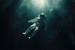 © YouraPechkin - Astronaut floating in space illuminated by distant cosmic light