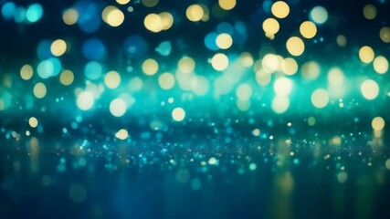 Poster - Luminous bokeh transition with shimmering lights in vibrant colors