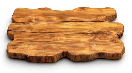Wall Mural - a photostock of a rustic wooden tabletop with a smooth finish, isolated on a clean white background,