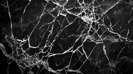 The cracks form an intricate and natural pattern that resembles a web-like structure.