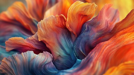 Wall Mural - Vibrant Abstract Swirling Colors in Organic Flowing Patterns