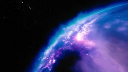 Wall Mural - Explore the Breathtaking Beauty of the Cosmos With Vibrant Swirling Nebula Colors