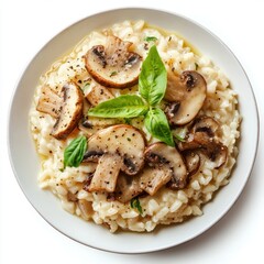 Wall Mural - Creamy arborio rice cooked with mushrooms