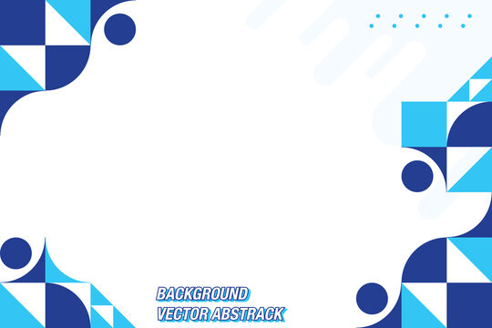 Cover template with geometric background Background for the banner Vector in color blue