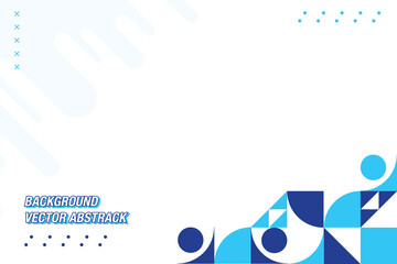 Aufkleber - Cover template with geometric background Background for the banner Vector in color blue