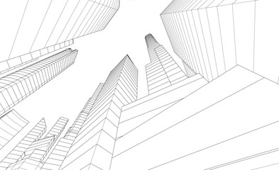 Wall Mural - architectural drawings