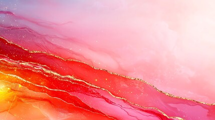Poster - Elegant Layered Background in Pastel Peach Tones with Gold Accents for Chic Design Projects and Creative Applications