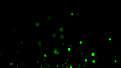 Wall Mural - blurred green embers sparks on black background . texture isolated overlays. concept of particles, s