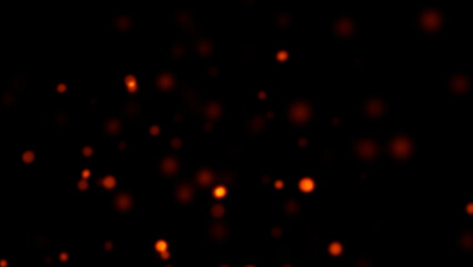 Wall Mural - blurred fire embers sparks on black background . texture isolated overlays. concept of particles, sp