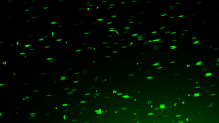 Wall Mural - blurred green embers sparks on black background . texture isolated overlays. concept of particles, s