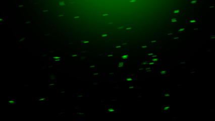 Wall Mural - blurred green embers sparks on black background . texture isolated overlays. concept of particles, s