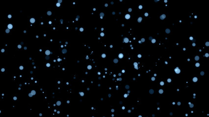 Wall Mural - blurred blue fire embers sparks on black background . texture isolated overlays. concept of particle