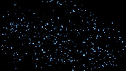 Wall Mural - blurred blue fire embers sparks on black background . texture isolated overlays. concept of particle