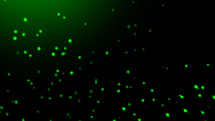 Wall Mural - blurred green embers sparks on black background . texture isolated overlays. concept of particles, s