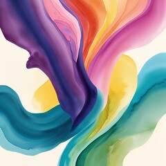 Wall Mural - Abstract watercolor gradients blending into smooth edges for artistic border backgrounds