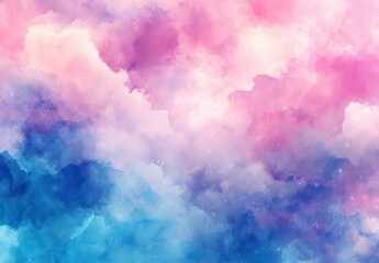 Poster - Soft Pastel Cloudy Abstract Background with Gentle Pink and Blue Hues for Creative Projects, Digital Art, Graphic Design, and Website Banners