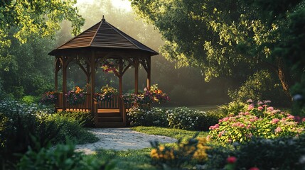 Wall Mural - Romantic Gazebo in the Park 