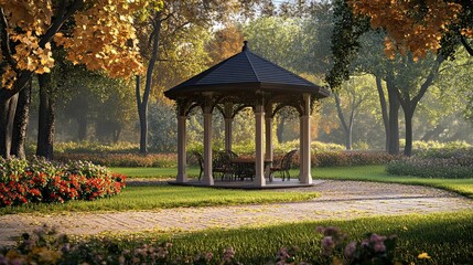 Wall Mural - Romantic Gazebo in the Park 