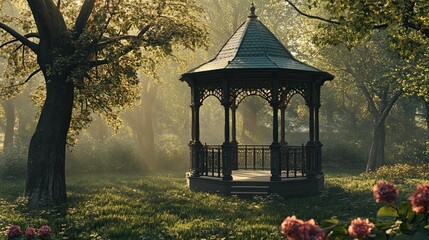 Wall Mural - Romantic Gazebo in the Park 