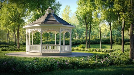 Wall Mural - Romantic Gazebo in the Park 