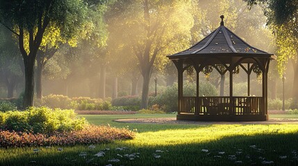 Wall Mural - Romantic Gazebo in the Park 