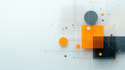 Poster - Abstract geometric shapes and lines create a dynamic composition in modern graphic design studio environment digital artwork viewpoint